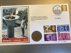 GB STAMPS BENHAM COIN FIRST DAY COVER 1948 OLYMPIC YEAR HALF CROWN