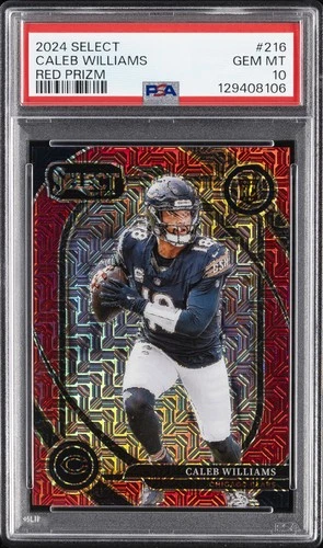 2024 PANINI SELECT RED PRIZM #216 CALEB WILLIAMS 19/49 PSA 10