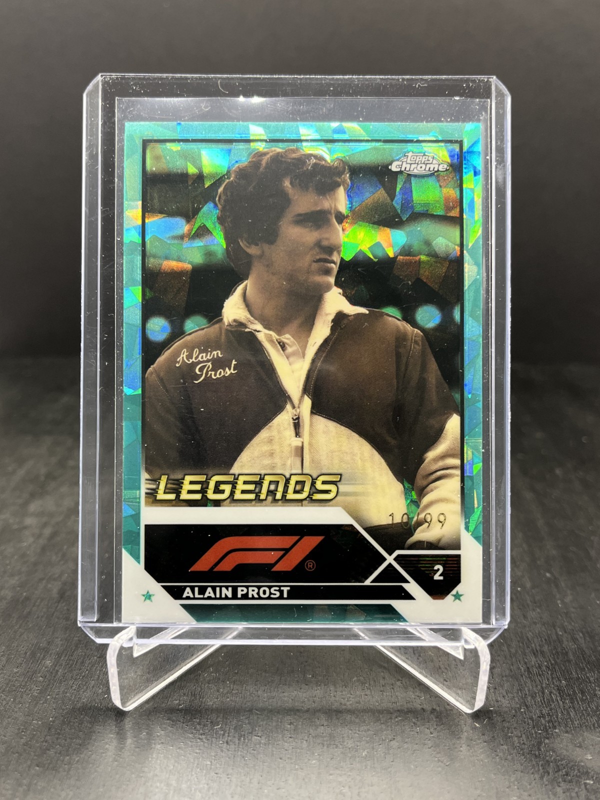 2023 Topps Chrome Sapphire Formula 1 F1 Alain Prost Legends Aqua 10/99 #196