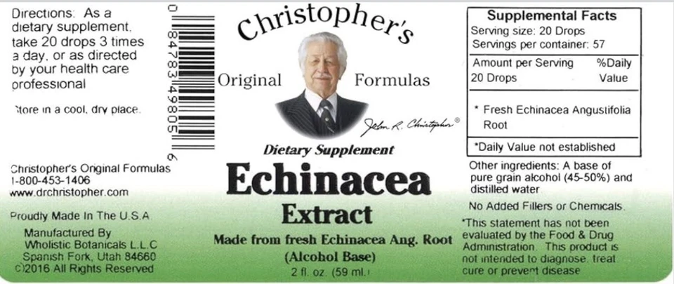 Extracto de equinácea Christopher’s Original Formulas 2 fl oz (paquete de 2) Foto 2 de 4