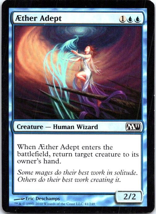 Aether Adept 41 Common Magic 2011 (M11) Magic: The Gathering Lightly Played