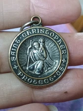 Vtg. Vietnam War Era St. Christopher medal given by Bishop Choi