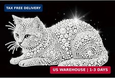 Diamond Art Pearl Painting Kits for Adults,Paint By Numbers Canvas DIY 3D Cat