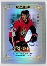 2019-20 Upper Deck Stature Max Veronneau Rookie 328/399 Ottawa Senators #174