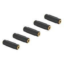 3.5mm F/F Stereo Coupler - 5 Pack Gold Plated 3.5mm Stereo Jack Female to Fem...