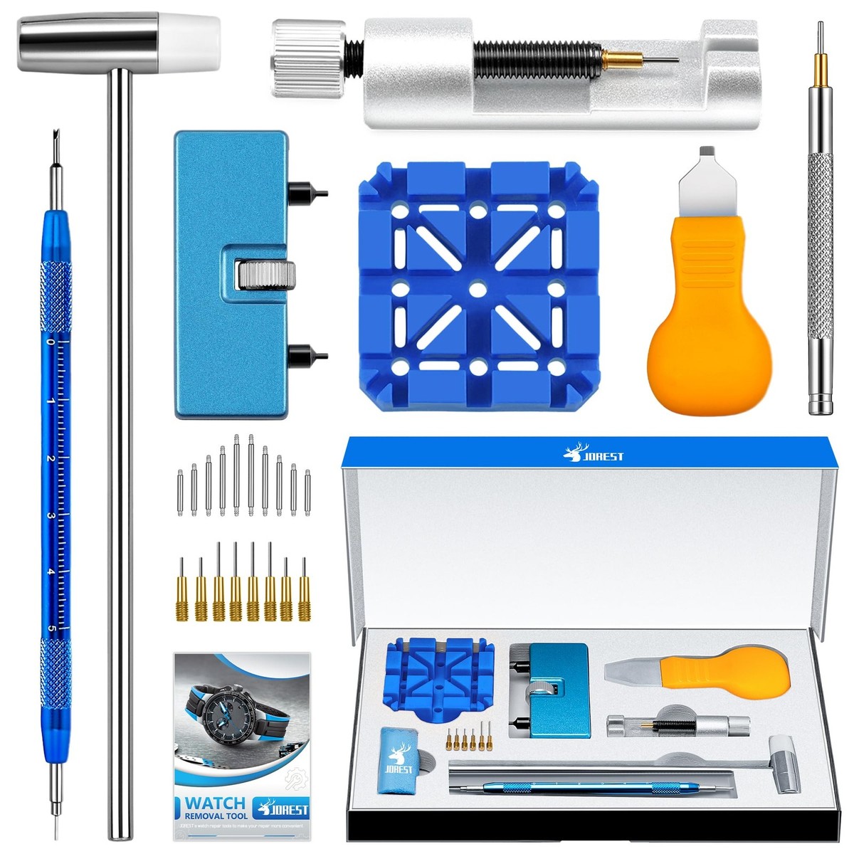 JOREST Watch Repair Tool Kit for Battery Replacement, Strap