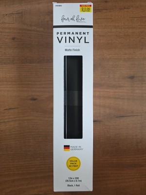 NEW Paper Crafts Four Oh Five Permanent Vinyl Roll Black Matte Finish 12in x20ft