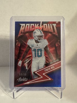 Tyreek Hill 23 Absolute Blue Rock Out! Last on Print /50 Miami Dolphins    