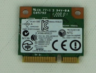 Dell Wireless DW1703 802.11 b/g/n and Bluetooth PCI-E Half-Height Mini FXP0D