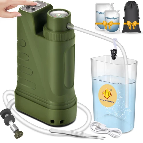Electric Portable Water Filter Survival,Fast Flow,Lightweight,4-Layer Filtrat...