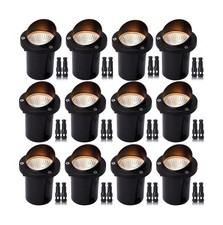LED Low Voltage Landscape Light,12-24V AC/DC Shielded In-Ground Light IP67 Wa...