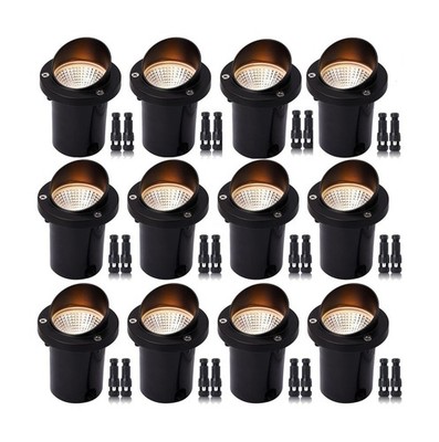 LED Low Voltage Landscape Light,12-24V AC/DC Shielded In-Ground Light IP67 Wa...