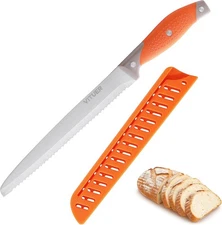 Serrated Bread Knife with Cover