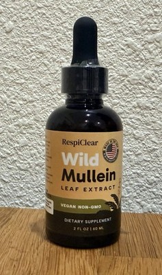 RESPICLEAR All-Natural Mullein Drops with Ginger & Lemon for Lung Cleanse  and..
