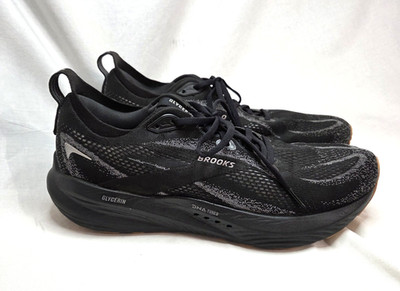 Brooks Glycerin GTS 22 Men's Size 12 D Black Running Shoes 1104451D089