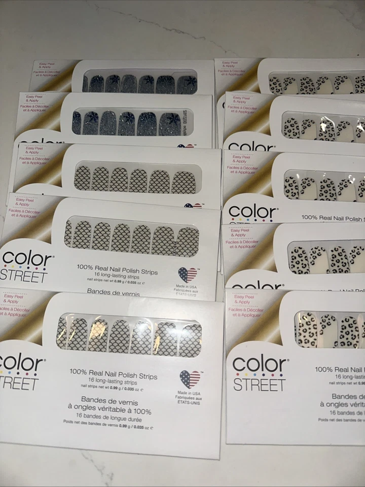 Lote de 10 tiras de esmalte de uñas Color Street nuevas manchas en Mermaid You Look (lote 4) Foto 2 de 4
