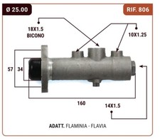 POMPA FRENO LANCIA FLAMINIA ZAGATO RIF 806