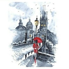 Paint By Numbers Adults kids Abstract Red Woman DIY Painting Kit 40x50CM Canvas