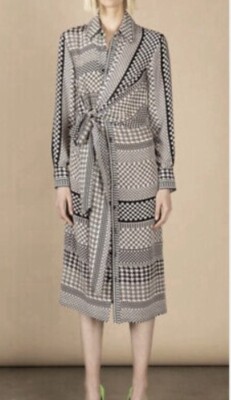 Le Superbe Women's Queen Gambit Tie Waist Silk Dress Size 6
