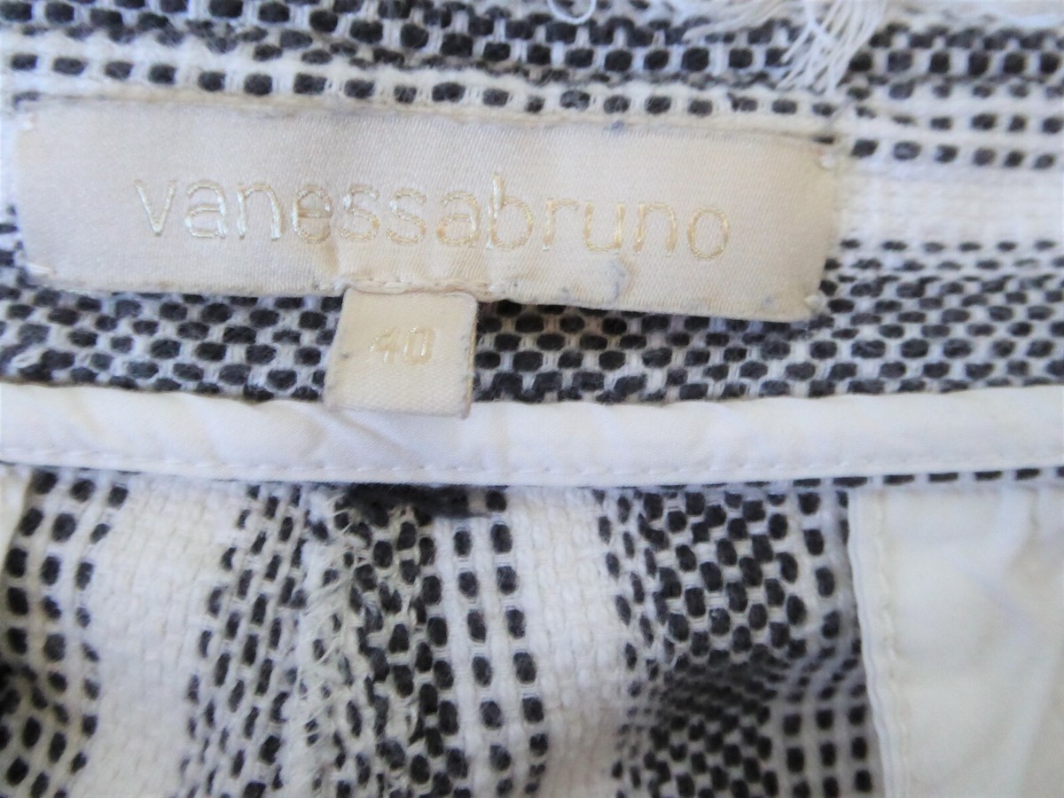 Pantalon Femme Vanessa Bruno – Coupe Ample En Coton Blanc Rayé – Taille 40