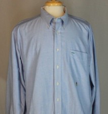 Tommy Hilfiger Men's Size XL Button Down 100 Cotton Blue Long Sleeved Shirt EUC