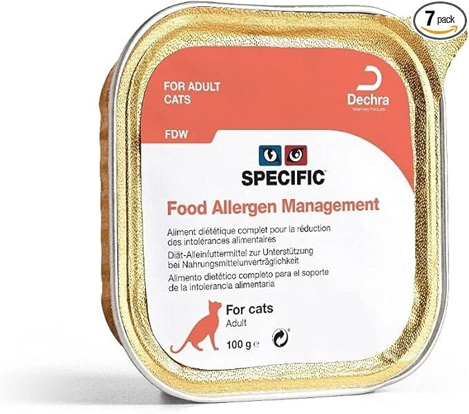 Dechra SPECIFIC FDW Katzenfutter Allergen Management Hypoallergene Nassfolien 7x100g