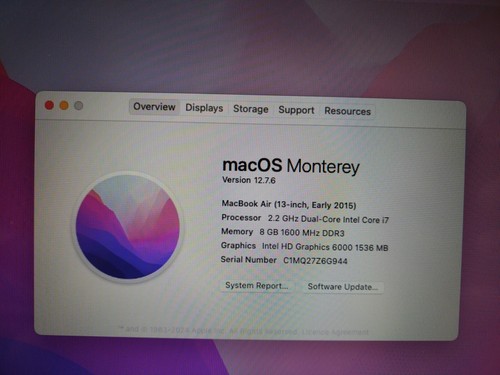 Macbook Air 13 inch Silver Core i7 8gb Ram beautiful condition - Afbeelding 17 van 19