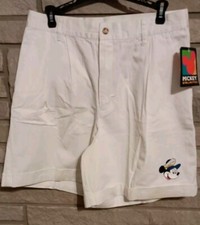 90s Disney Mickey Mouse Unlimited Jerry Leigh Vtg White Shorts Large Size 13 jr