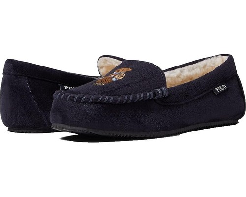 Polo Ralph Lauren Declan Moccasin Slipper Mens 8 Gray Suede 