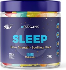 Natural Melatonin Gummies for Stress Relief - Great for Sleep - 100ct