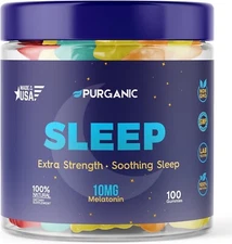 Natural Melatonin Gummies for Stress Relief - Great for Sleep - 100ct