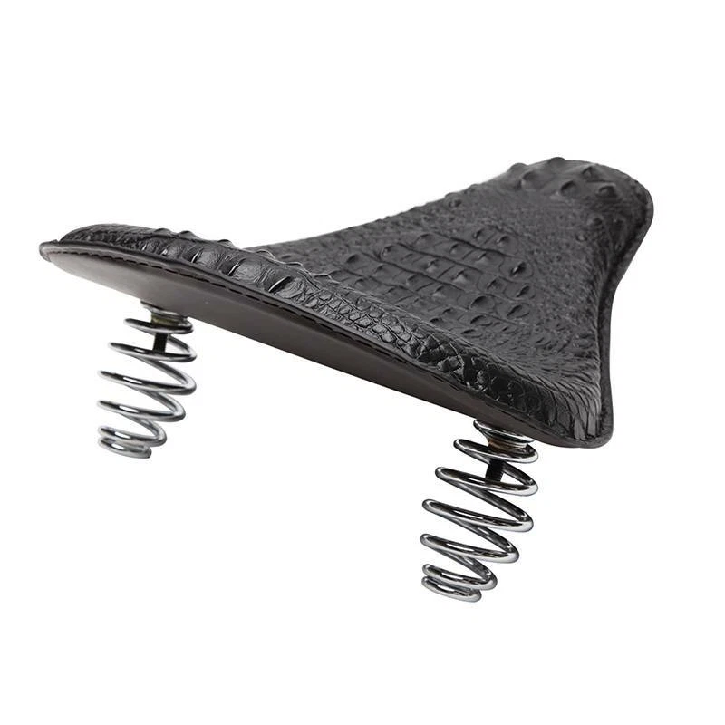 Asiento individual de resorte de cuero de cocodrilo para motocicleta Suzuki Intruder Volusia 800 JQ Foto 3 de 4