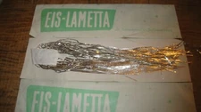 2 Christmas Tree 1950 REAL SILVER Tinsel Foil Icicles Ornaments Stanniol Lametta