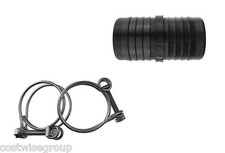 32mm Joiner Straight Repair Connector Corrugated Pond pipe hose + 2 hose clips