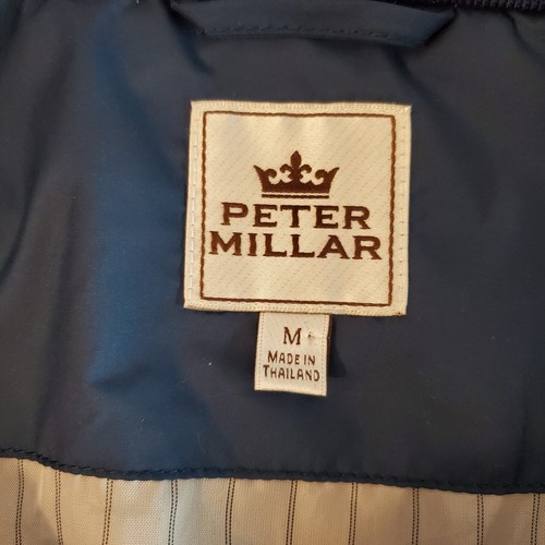 Peter Millar Golf Jacket Size M Mens Blue Lined Full Zip - Picture 3 of 9