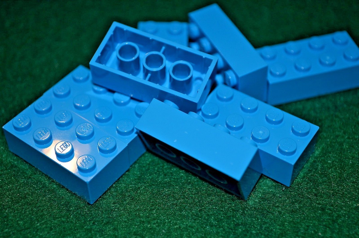 8) 2x4 Dark Azure (Blue) Standard Brick Bricks ~ New Lego Parts