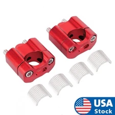 HandleBar Fat Bar Mount Clamps Risers Adaptor 7/8" to 1 1/8" Dirt Pit Bike ATV