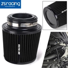 Black High Performance Cold Air Intake Air Filter 3", 3.5", 4" Inlet, 6.5" Tall