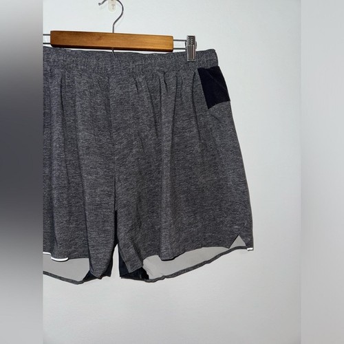 Pre-Owned XL Lululemon Men’s Surge 6” Inseam Lined Dark Grey Shorts - Picture 3 of 12