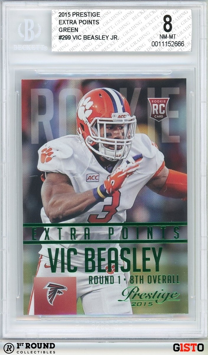 POP 1: Vic Beasley RC BGS 8: 2015 Prestige Extra Points Green