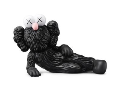 NEW! KAWS TIME OFF Complete Vinyl Figure BLACK Rare   SHIPS NOW  