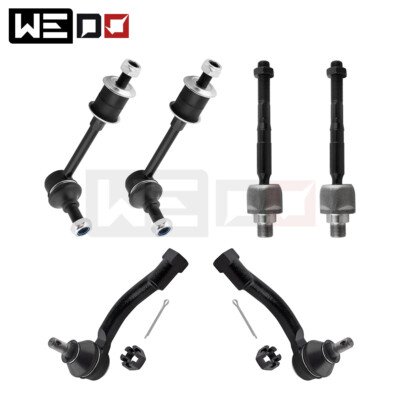 6PCS Front Stabilizer Swaybar Ends TieRod Set D&P Side 03-04 fit Kia Sorento