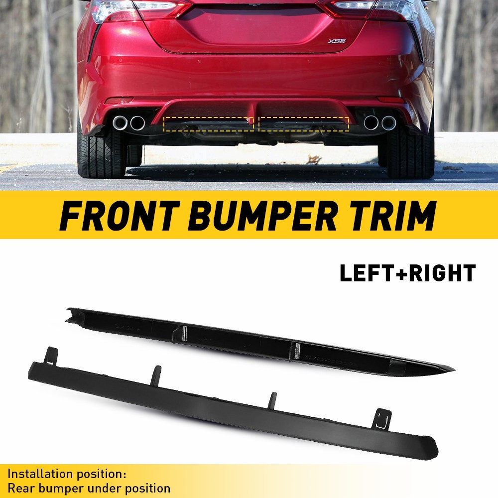 For Toyota Camry XSE SE 2018-2020 Black Rear Bumper Plate Cover Trim