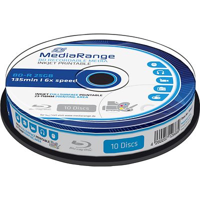 MediaRange BD-R 25GB, Blu-ray-Rohlinge