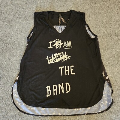 Melissa McCarthy Seven 7 Shirt Womens XL Black I Am The Band Sleeveless Flowy 