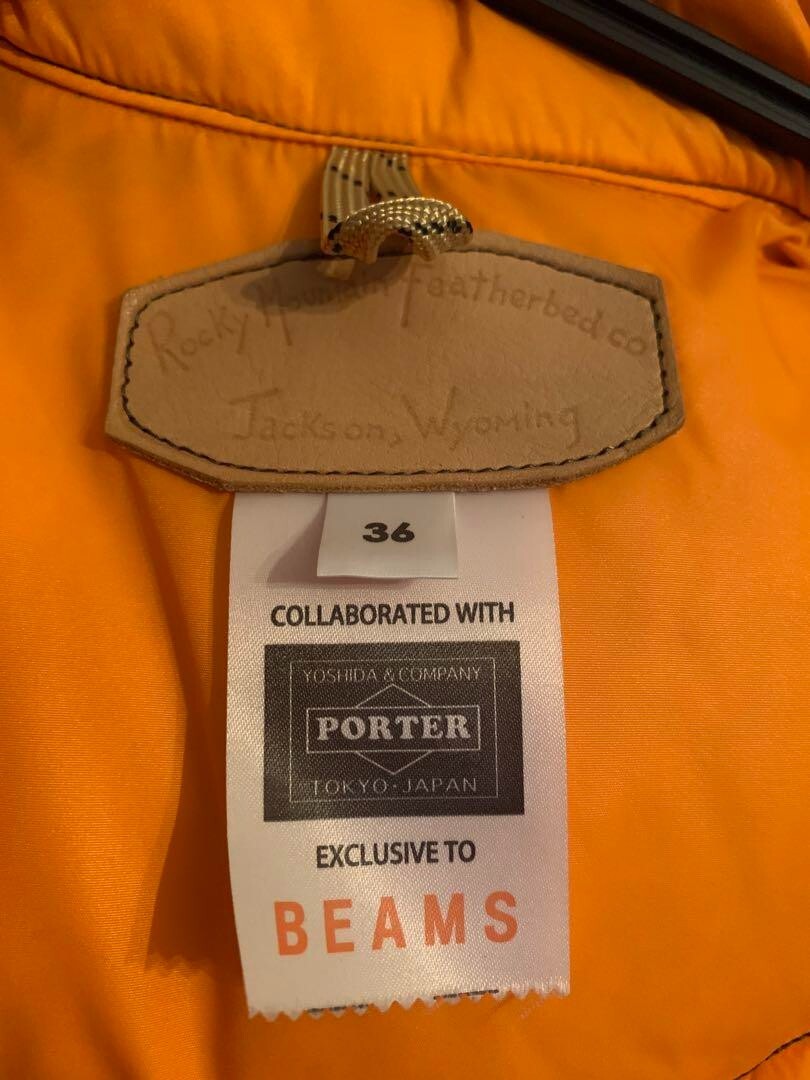 ROCKY MOUNTAIN FEATHERBED × PORTER × BEAMS Exclusive Down Vest