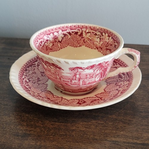 Vintage Masons England Vista Ironstone Red Tea Cup & Saucer