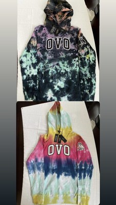 OVO Tie Dye Arch Hoodie Owl 2019 Blue Multi Color October 