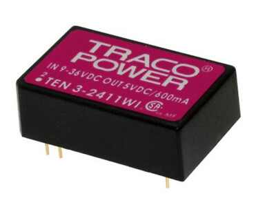TRACO POWER TEN 3-2412WI Wandler DC/DC Input 9 - 36V DC Output 12V DC 250mA
