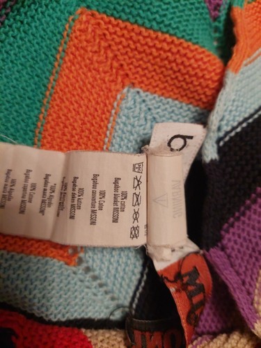 Bugaboo Missoni Baby Blanket Knit Chevron Zig Zag Multicolor 30 X 49 Inches Read - Picture 7 of 8